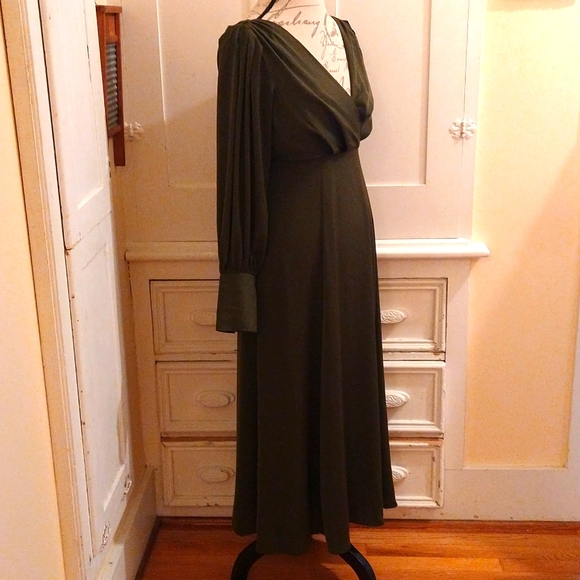 NWT Banana Republic olive green dress Sz 2 - Picture 5 of 12